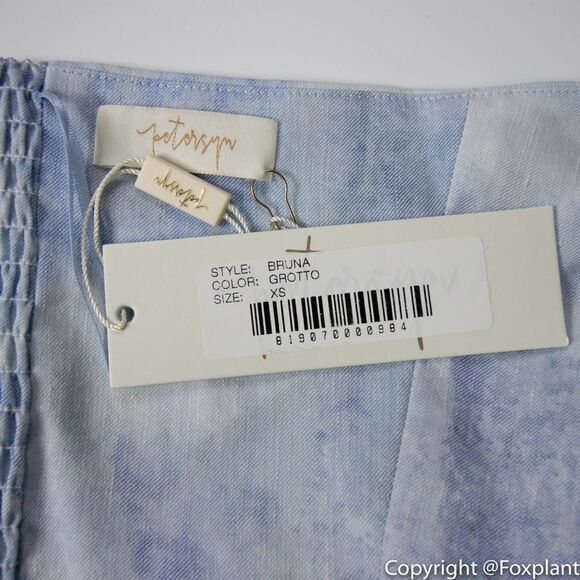 NEW Petersyn Bruna Linen Blend Playsuit in Blue‎ Grotto Size XS - Picture 11 of 15